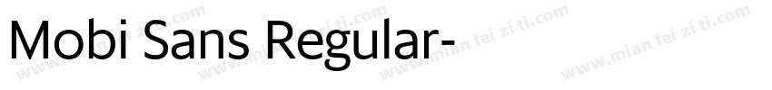 Mobi Sans Regular字体转换